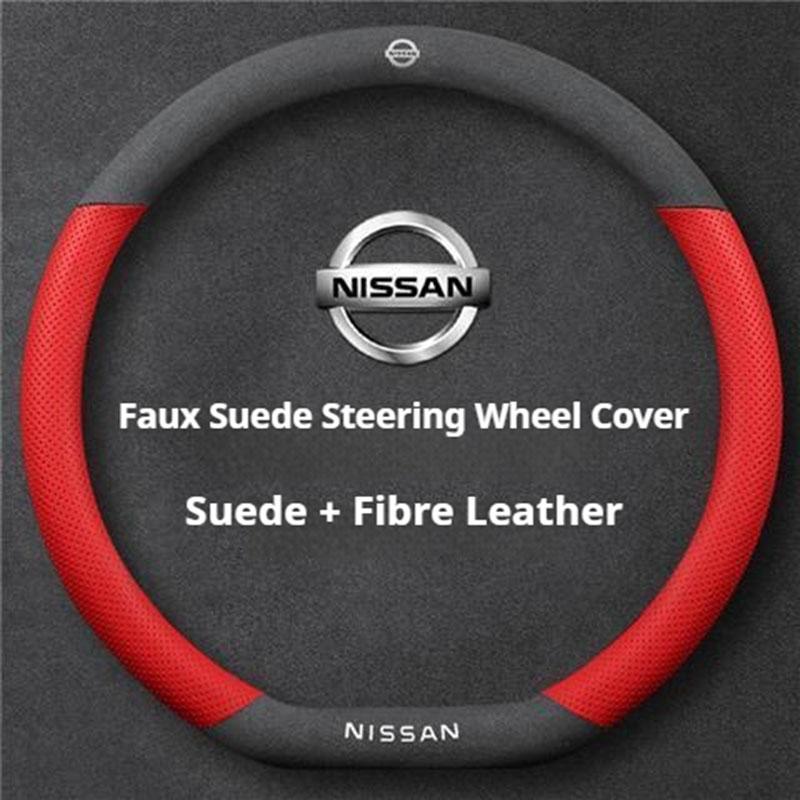 Wildleder Auto Lenkradbezug für Nissan Qashqai Kicks March Xtrail Micra Leaf Qashqai J11 J10 J12 Armada Juke Note Zubehör