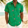 Tropical Print Short-Sleeve Men's Shirt, Great for Beach Vacations.