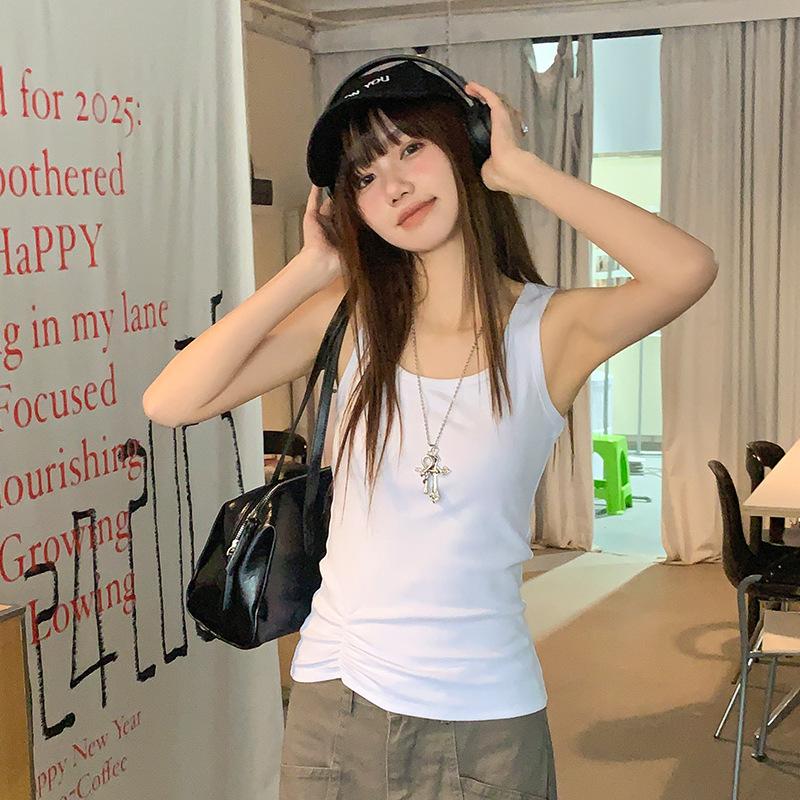 Women's Suspender Vest Wears New Style Waist-hugging French Sleeveless Top for Women