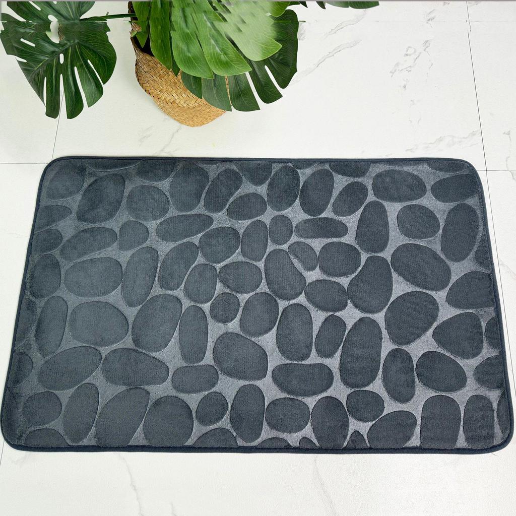Pebble Embossed Water-Absorbing Anti-Slip Bathroom Floor Mat