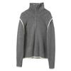 Sancai Winter Zipper Lapel Loose Knit Pullover