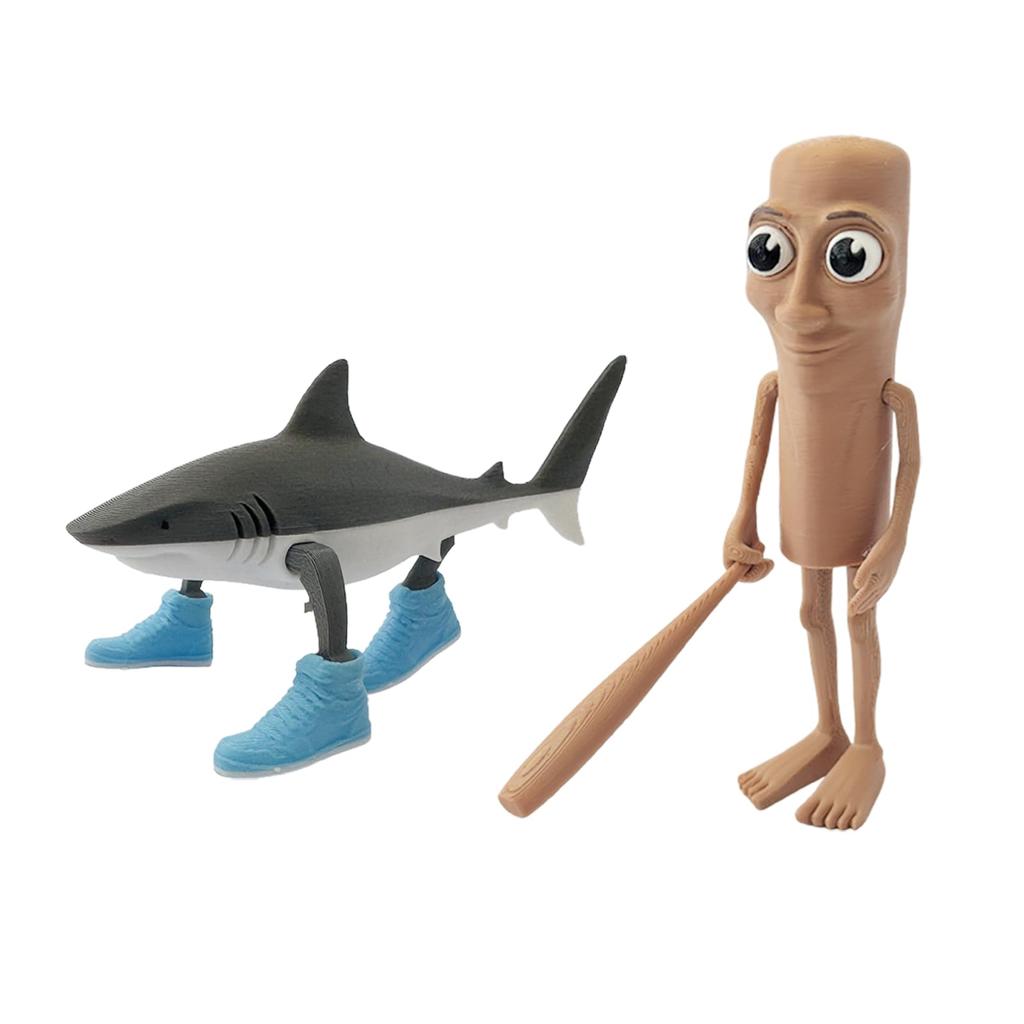 Mukari TungTungTungSahur 3D Printed Figures, Internet Meme Merchandise, Italian Brain Lot (2) [Parallel Import]