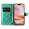 For iPhone 16 Plus Wallet Case Floral Butterfly Imprinted Leather Phone Cover Stand