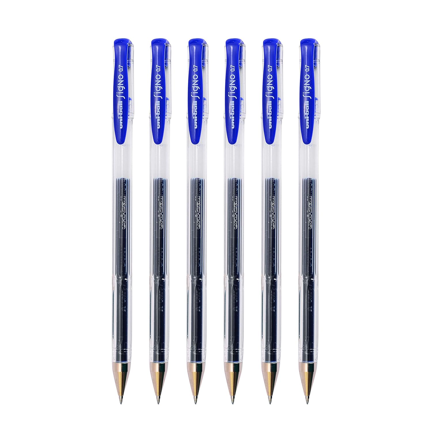 

Uni-ball Signo UM-100 Gel Pens 0.7mm Blue Ink Pack of 6 for Office, School & Home Use