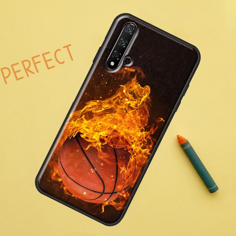 Basketball On Fire For Huawei Nova 5T 9 10 SE 7i 8i 11i 12i Y60 Y61 Y70 Y72 Y73 Y90 Y91 P20 P30 P40 Lite Case
