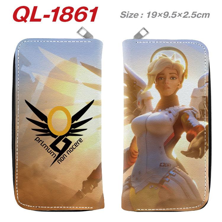 Overwatch Full Color Zip Long Wallet Anime Cartoon Clutch Multi Card Purse Coin Bag 1pcs