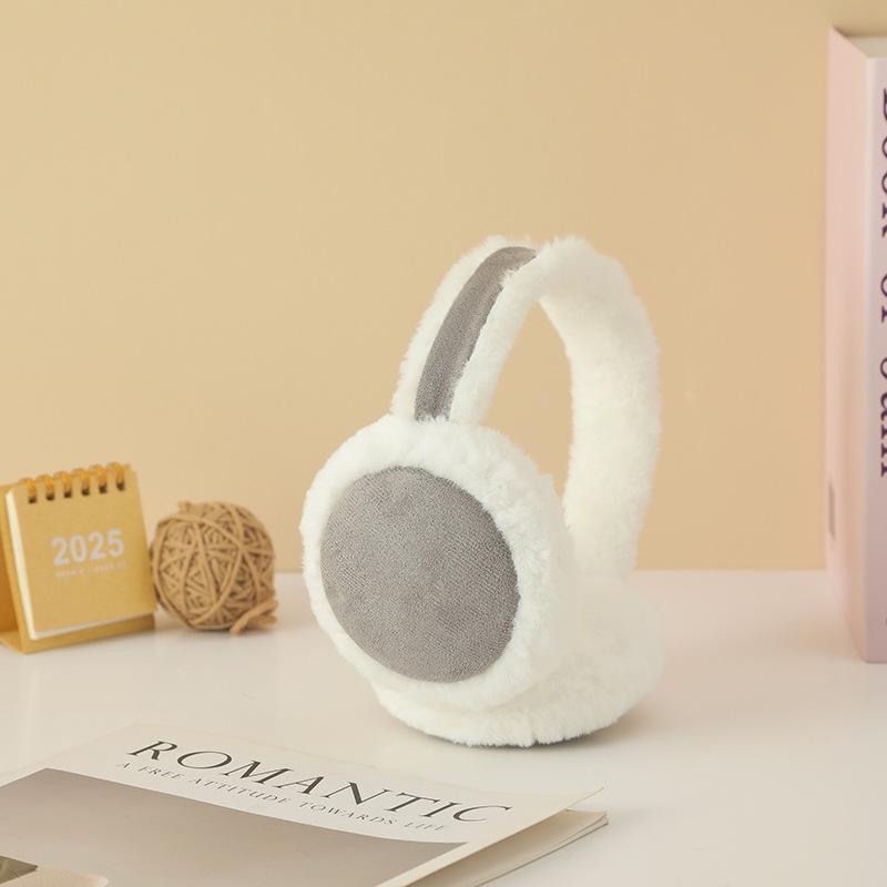 Winter Ladies Earmuffs Cute Plush Earmuffs Rabbit Hair Warm and Cold Folding.