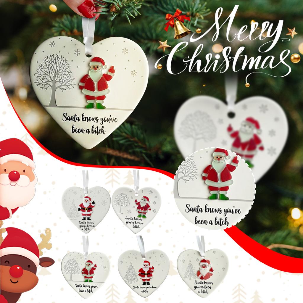 Fun Christmas Ornaments, Exquisite Old People Ornaments, Acrylic Ornaments 2D