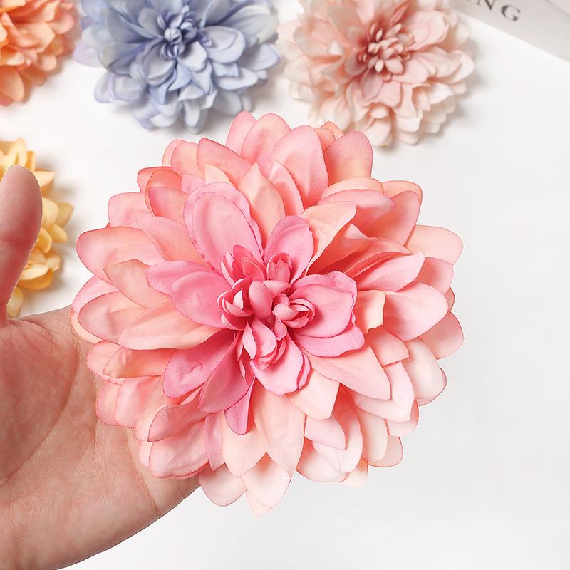 3Pcs Artificial Snowy Flower 11cm Silk Flower Head Home Decoration Wedding Decor DIY Bridal Chest Flower Party Accessories