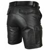 Pantalones cortos de cuero estilo gótico para hombre