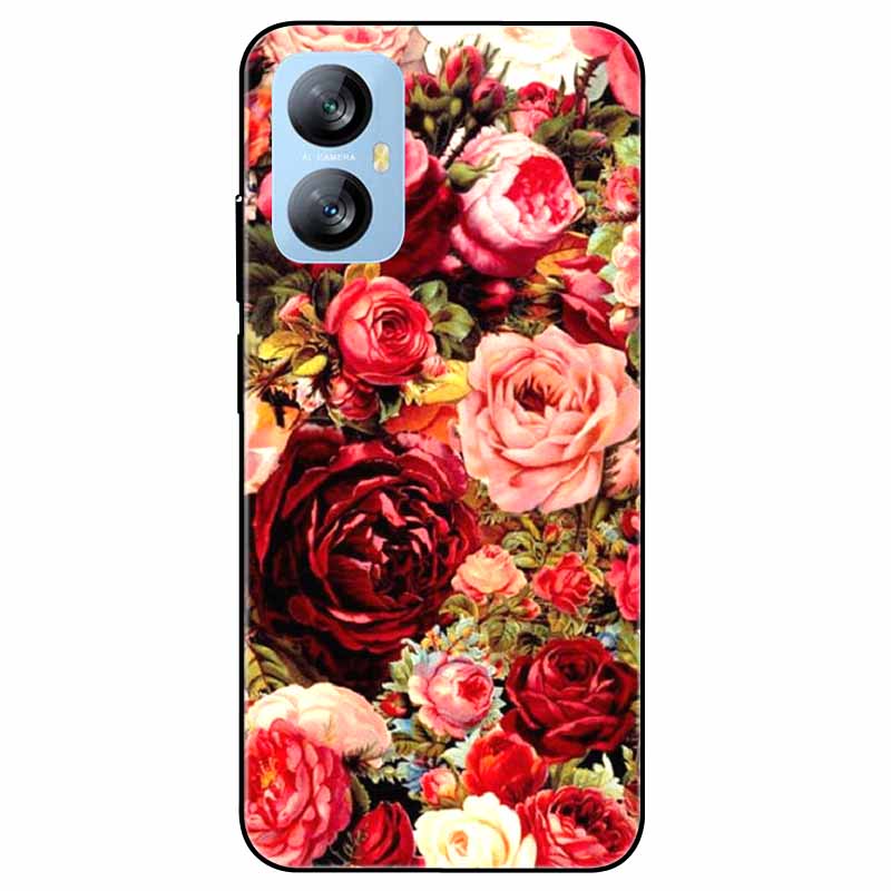Für Blackview A52 Pro Hülle Handyhülle Stoßfeste Schwarz lackierte TPU Hülle für Blackview A52 Pro Silikon Weicher Bumper A52Pro Süß