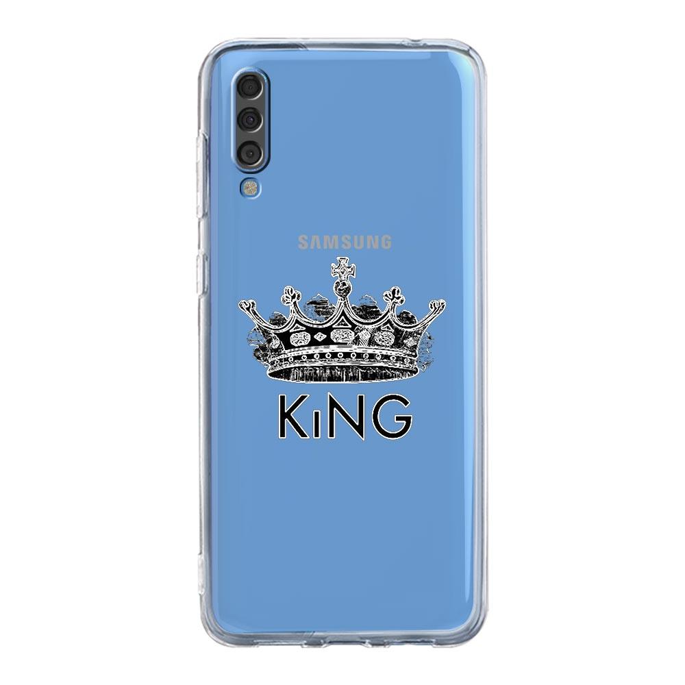 Phone Case For Samsung A14 5G A12 A22 A32 A34 A42 A52 A54 A50 A70 A72 A40 A20E A10S A20S A02S A04S Couple Style Crown king Queen