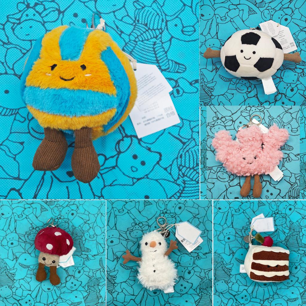 Neuer Schneemann JC Marshmallow Plüschtier, Kleiner Kirsch-Anhänger, Kleine Schildkröte Plüschtier, Croissant, Kleiner Pinguin JC Taschenanhänger
