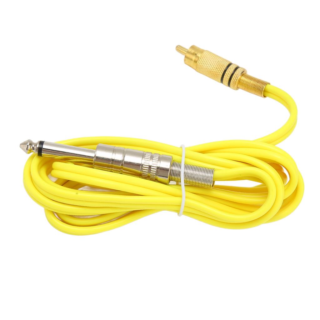RCA Tattoo Clip Cable Professional Soft Flexible Silicone Tattoo Machine Hook Line for Tattoo Accessories Yellow