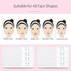 40 Stück/10 Blatt V Lift Gesicht Aufkleber Unsichtbares Make-up Klebeband Lift Gesichtsband Slim Patch Atmungsaktiver Aufkleber Lifting Straffen Kinn