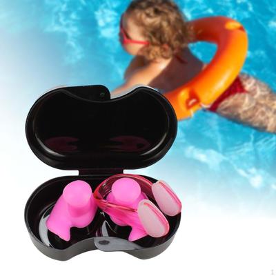 Earplugs Nose Clip Set Waterproof Ear Protection for Men And Women