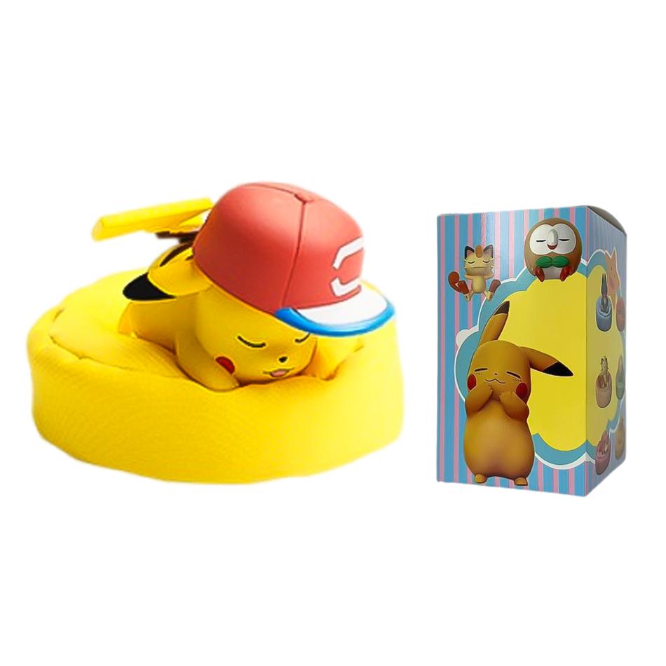 Toys 1-12pcs Pok É Mon Scale Ratio Model Figure 1-12 Pcs Pikachu Sleep Series Interior Hand Sleeping Position Gift Present for Sfriends