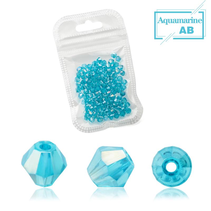 1000pcs  Wholesale Big Bag Colorful 4mm Bicone Crystal Beads Glass Beads Loose Spacer Beads Bracelet Jewelry Making Accessories