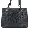 Used BALLY Tote Bag quilting leather black Chain