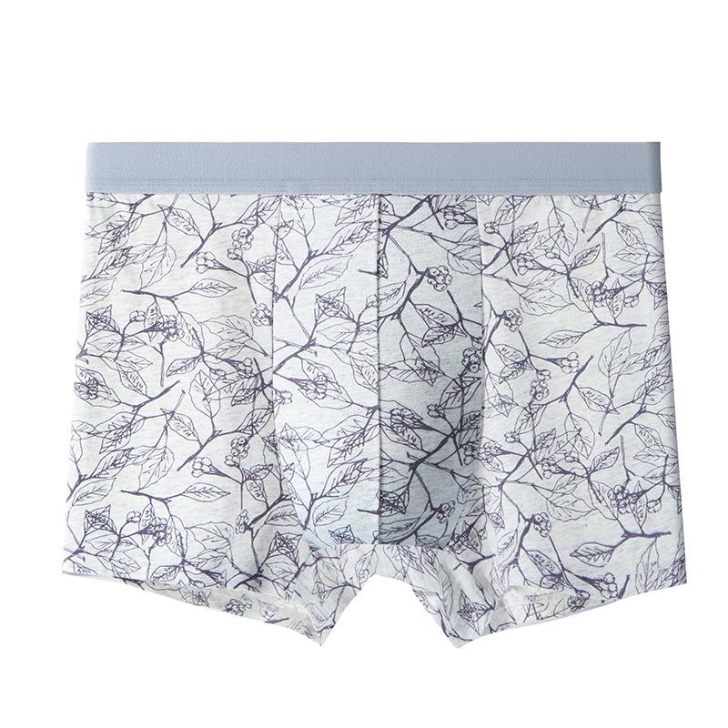 Men's Pure Cotton Printed Boxer Briefs - Comfortable, Breathable, Antibacterial.