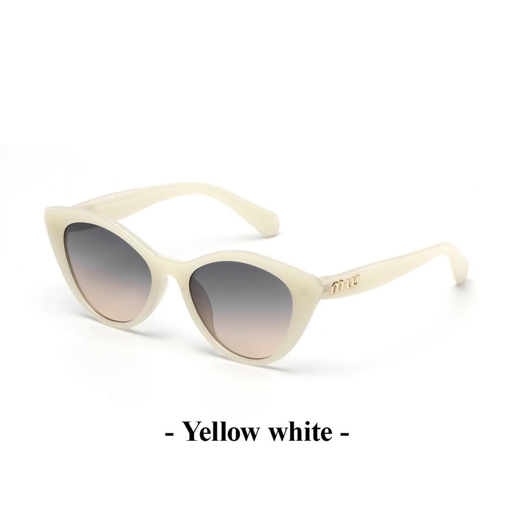 Ruiao fashion sunglasses cat eye shapes women uv 400 men luxury brand designer high quality letter sun glasses girl eyewear