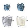Plastic Collapsible Laundry Basket With Handle For Home Bathroom Storage And Wall Mounting