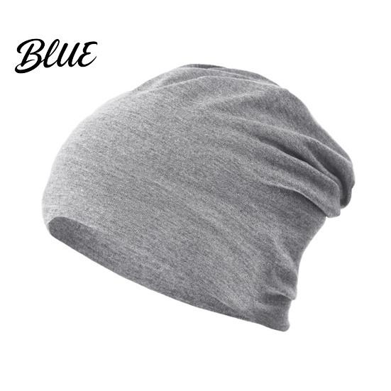 Windproof Spring And Autumn Headwear Slouchy Hip-Hop Hat Solid Color Soft Chemo Headwear Breathable Fabric Sun Protection Hat Lightweight Cancer Cap