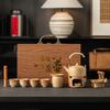 New ceramic enclosure, tea making set, souvenir gift, coarse pottery warm tea set, business bank, company event gift