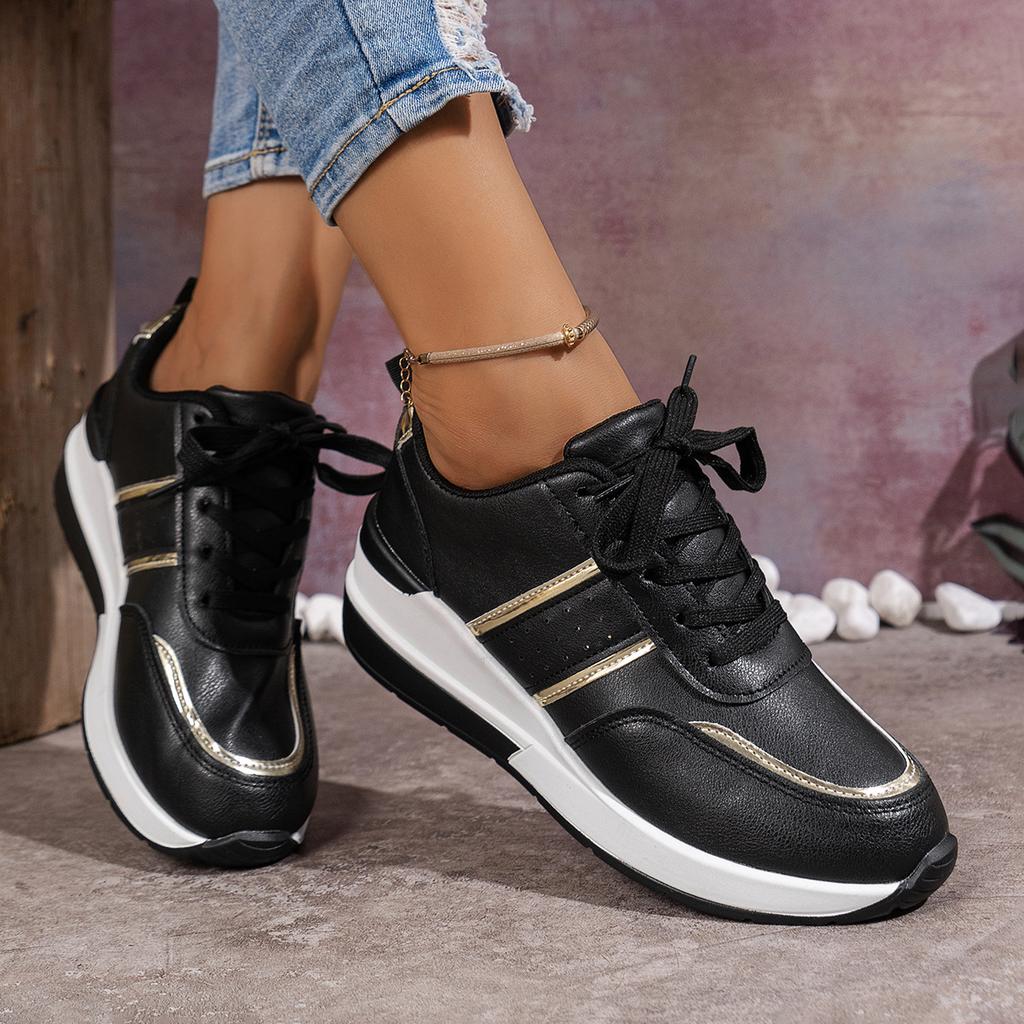 Women's Sports Casual Shoes Fashion Slope Heel Thick Sole Large Size Casual Sports