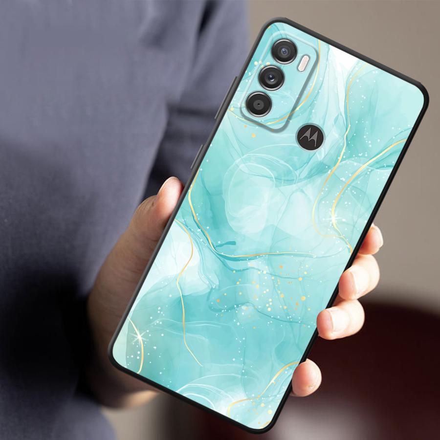Case for Motorola Moto G52 G53 G30 G22 Edge40 G32 G51 G73 G60s G50 Edge 20 Pro 30 Lite G71 Phone Cover Colored Marble