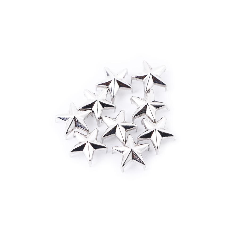 Metal Releasable Spikes Spots Nailhead Star Rivets Sewing Decor Garment Supplies DIY Studs