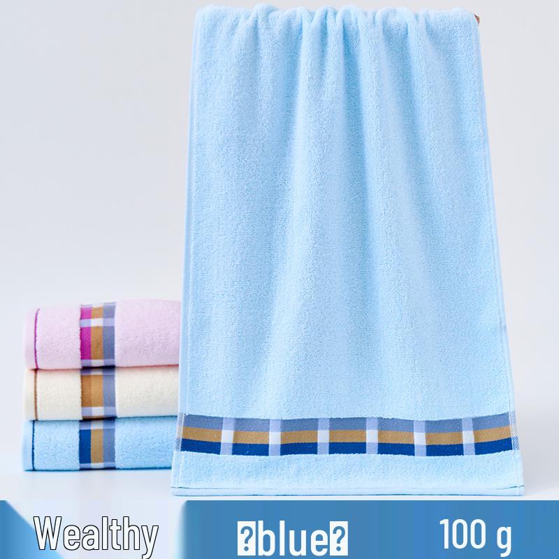 Thick Absorbent Pure Cotton Face Towel with Embroidered Logo for Adults