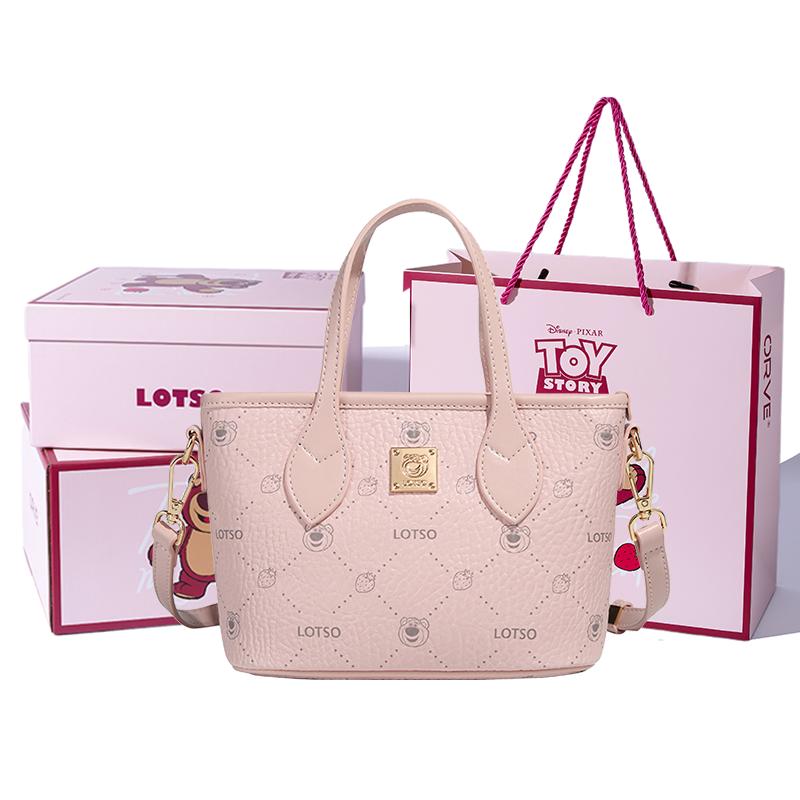 New Disney Lotso PVC Shoulder Bag, Crossbody Bag, Handbag Regular Women's Pink BMK-72649