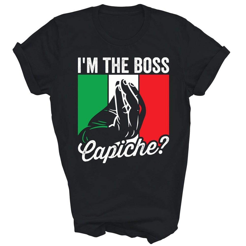 

Я босс, понял Смешная итальянская футболка унисекс в подарок для нонно и нонны 2XL