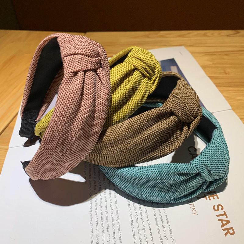 High-End Fabric Knotted Headband Wide Edge Non-Slip Hairband Fashion Women's Hair Accessories