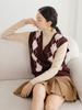NITINA Cashmere Blending Argyle Vest Br
