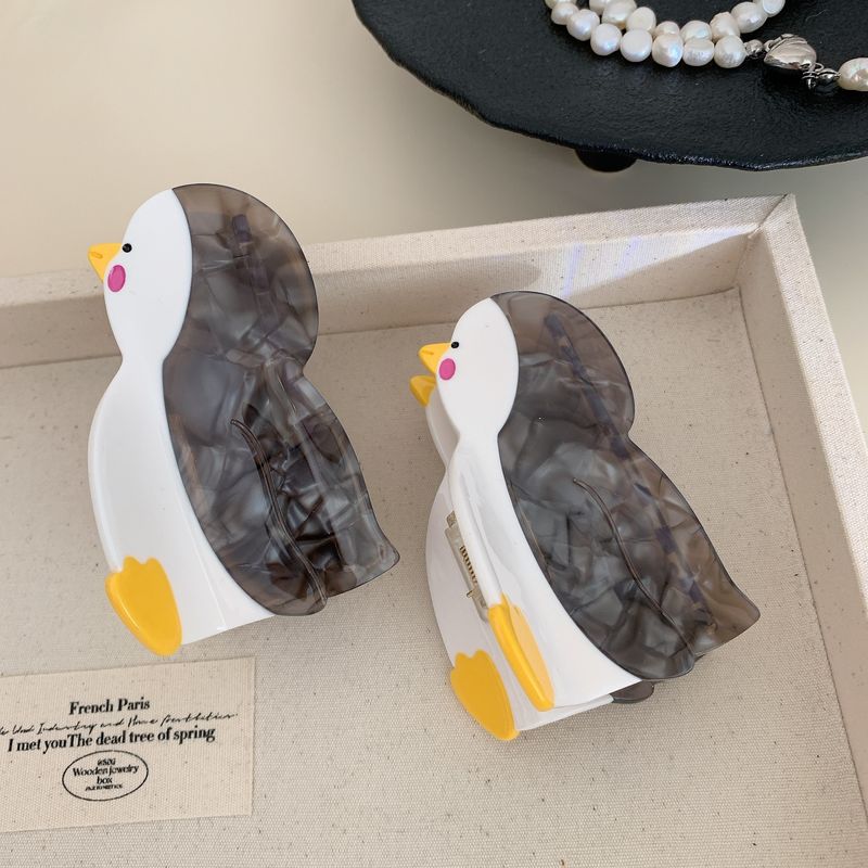 1 Stück Neue trendige Tierhaarspange, niedliche und süße Pinguin-Klammer, Haiklammer, gewölbtes Haar, Pferdeschwanzspange, Haarschmuck