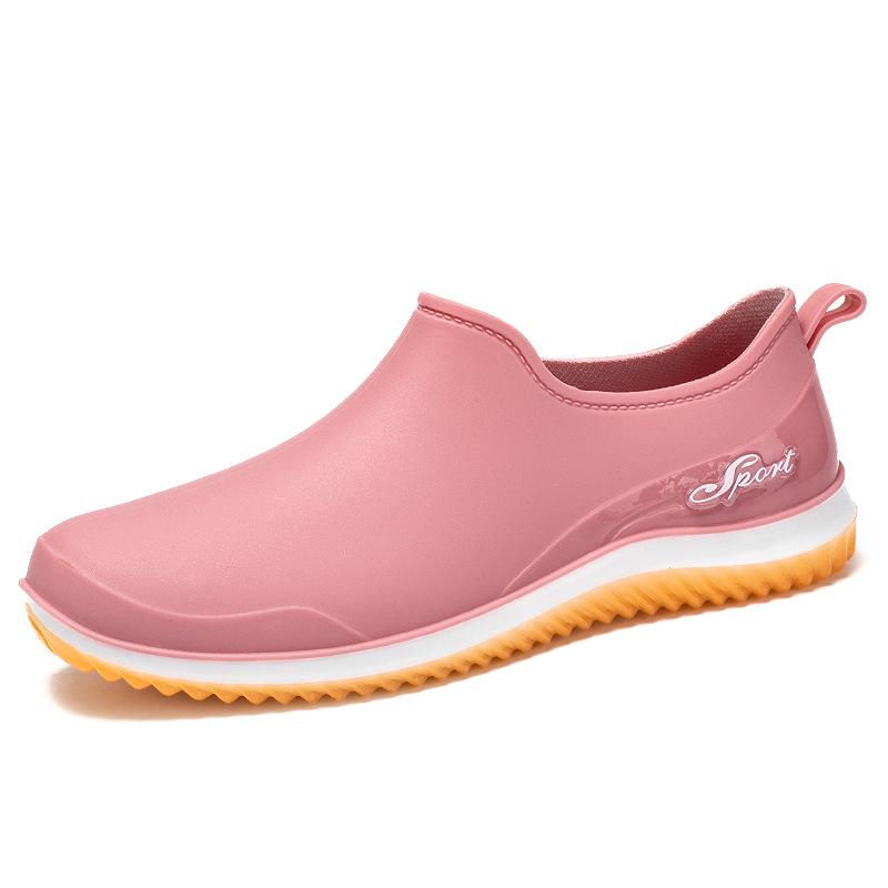 Fashion rain shoes women wear low tube waterproof shoes water boots four seasons rain boots short tube rubber shoes student export