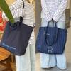 Double-sided Women's Denim Shoulder Bags Carto Embroidery Stripe Ladies Handbags Large Capacity College Girls Book Tote Bag