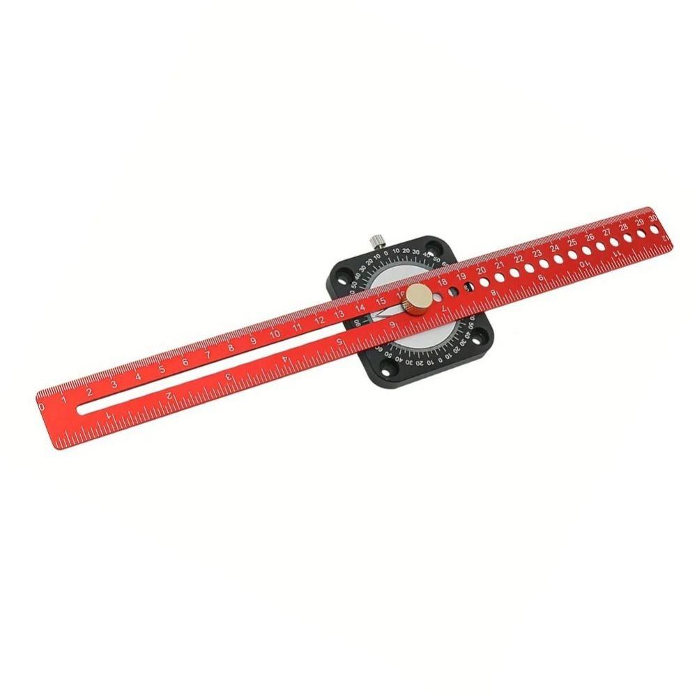 Aluminum Compass Angle Scoring Ruler Adjustable 360° Angle Marking Gauge  Line Drawing
