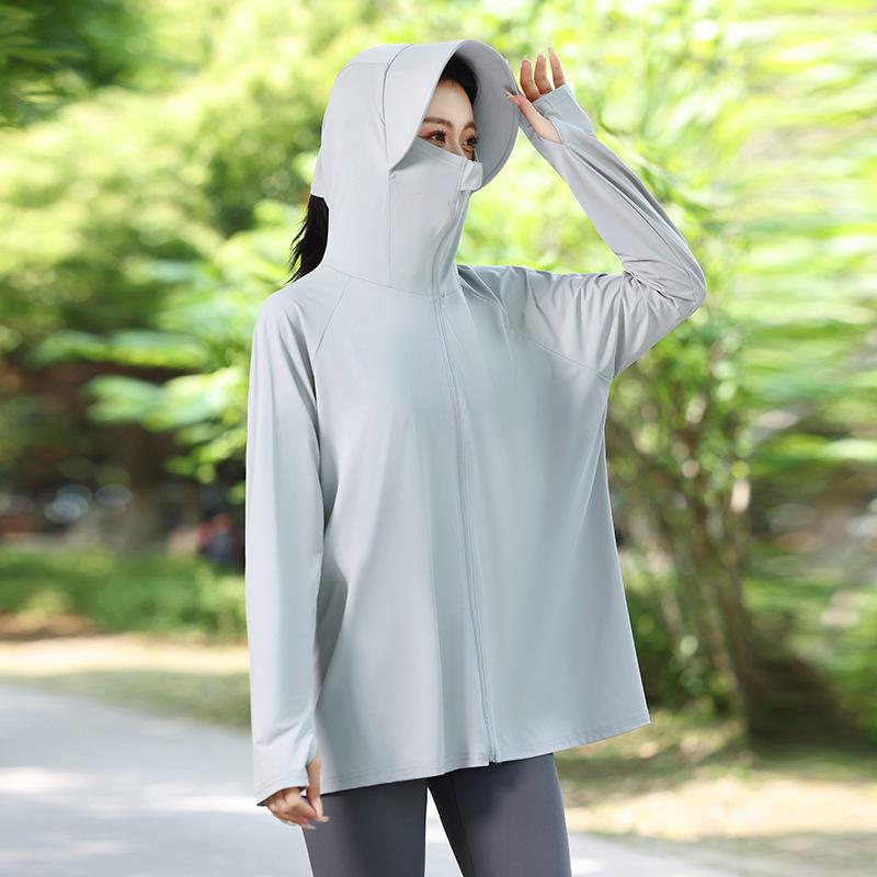 

Breathable Mid-Length Outdoor Cycling Sun Protection Jacket with Large Brim XL (suggest for 90-110 jin) серый