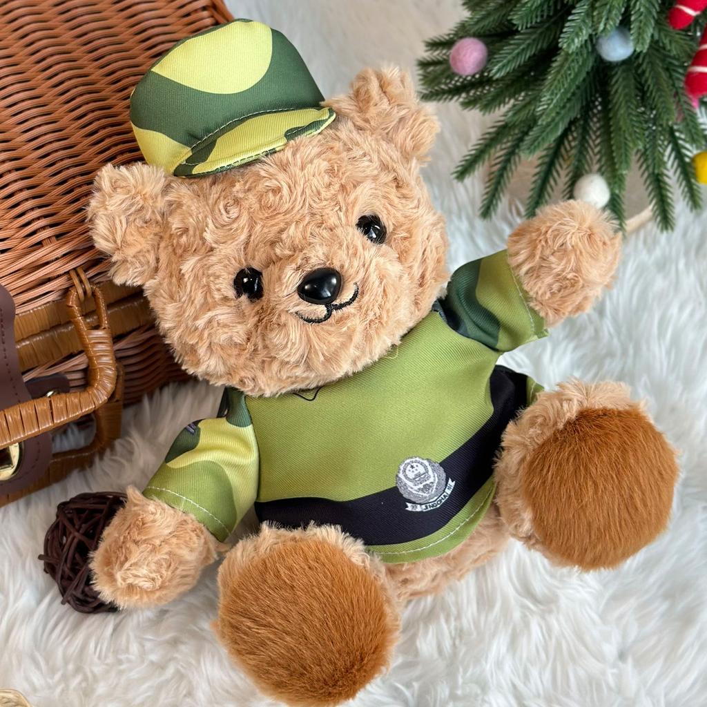 Fire Uniform Bear Doll Plush Doll Cute Teddy Bear Doll Police Iron Bear