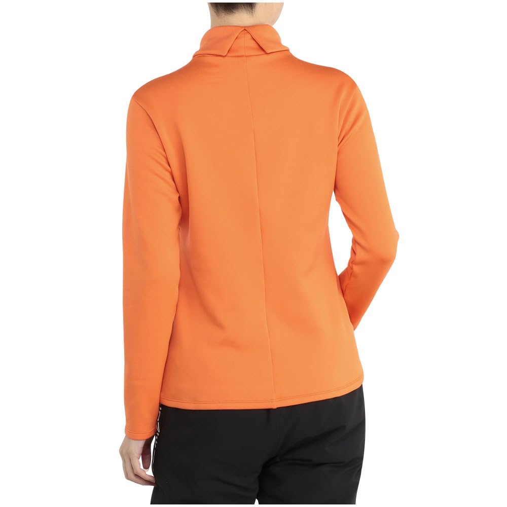 Mizuno Breath Thermo Slit Turtleneck E2MAB735 Shirt, Heat-Generating Material, Women's, Orange,