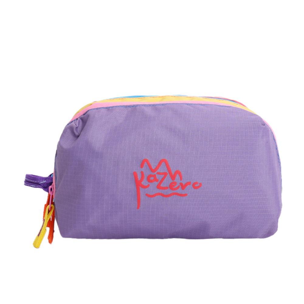 Zipper Cute Cosmetic Bag Coin Purse Carryall Portable Nylon Toiletry Bag  Travel фиолетовый