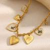 Elegant 18K Gold-Plated Stainless Steel Paperclip Letter Necklace