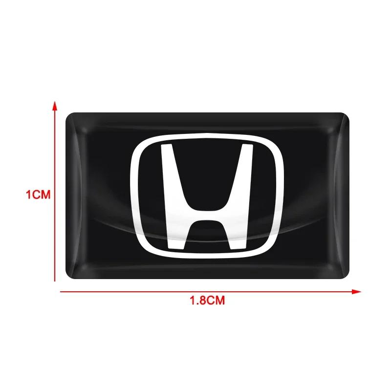 Car Hot XR 5/10Pcs Carbon Fiber Steering Wheel Car Logo Emblem 3D Stickers for Honda Civic Accord CRV HRV Fit Jazz City Odysse