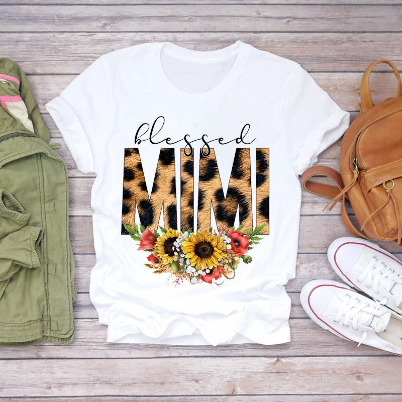 Women Cartoon Momlife Mom Mother Boy Girl Print Mother Lady T Shirts Top T Shirt