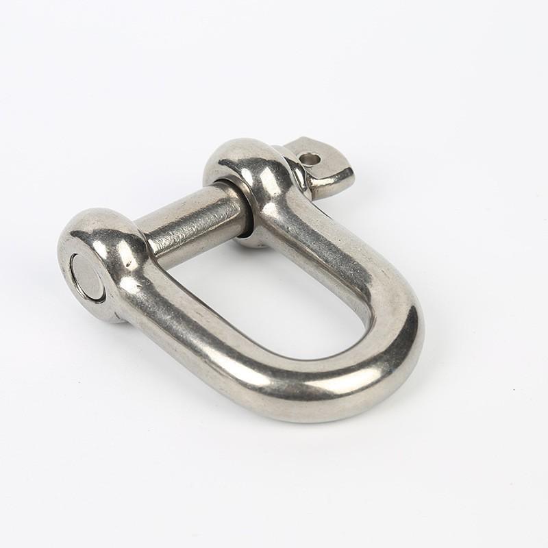 1/2PCS M4/5/6/8/10/12/14 304 Stainless Steel D-type Shackle Bow U-type High-Strength Lifting Ring Buckle Connection Fixed Chain m4 2pcs