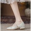 Fashion Low Heel Elegant Ladies Pumps Women's Shoes Square Toe Pearl Heels Mary Jane Gothic Japanese Style Lolita Quick Delivery Slip On