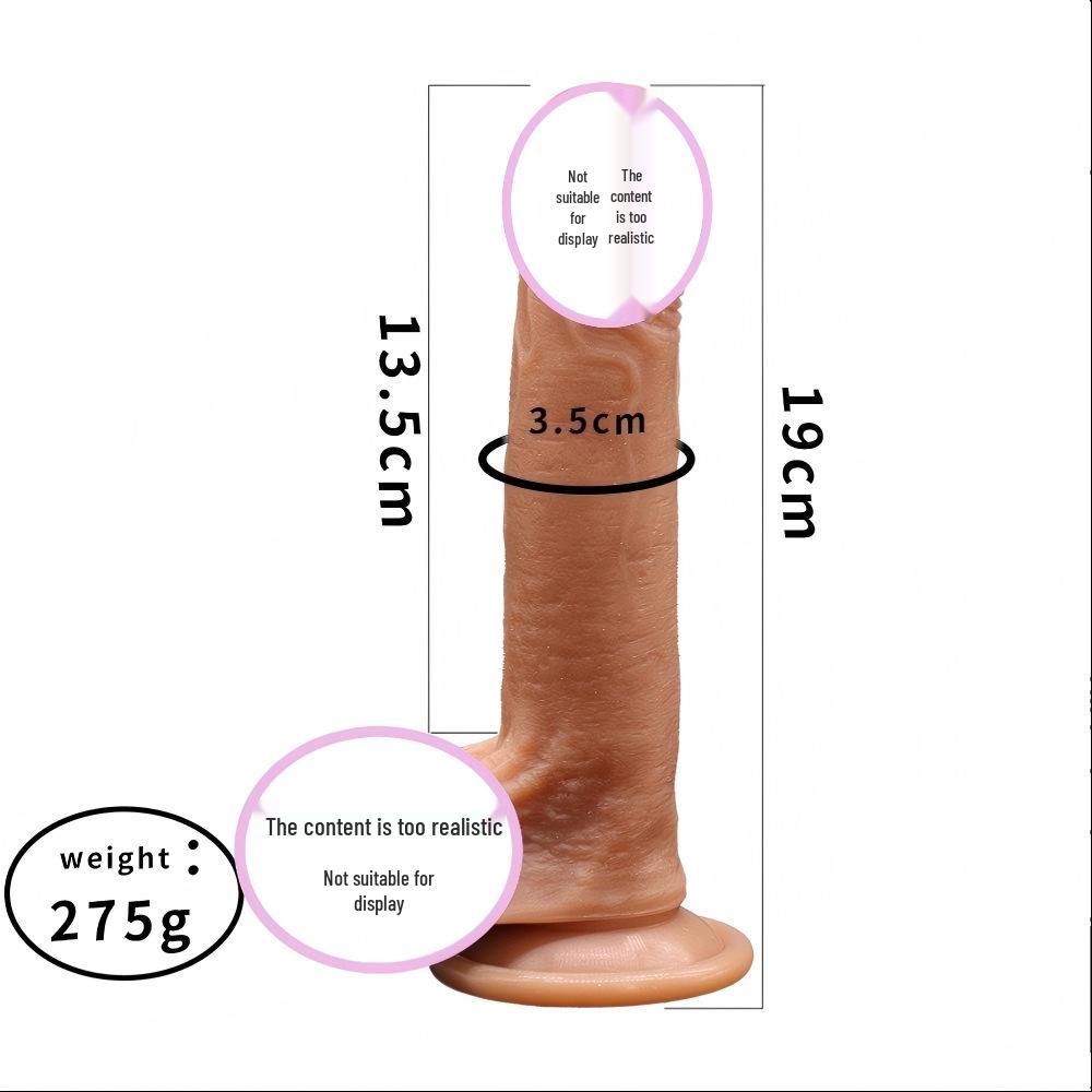 Women's Realistic Silicone Dildo - Soft, Comfortable, and Muscle-Textured for an Enhanced Experience.